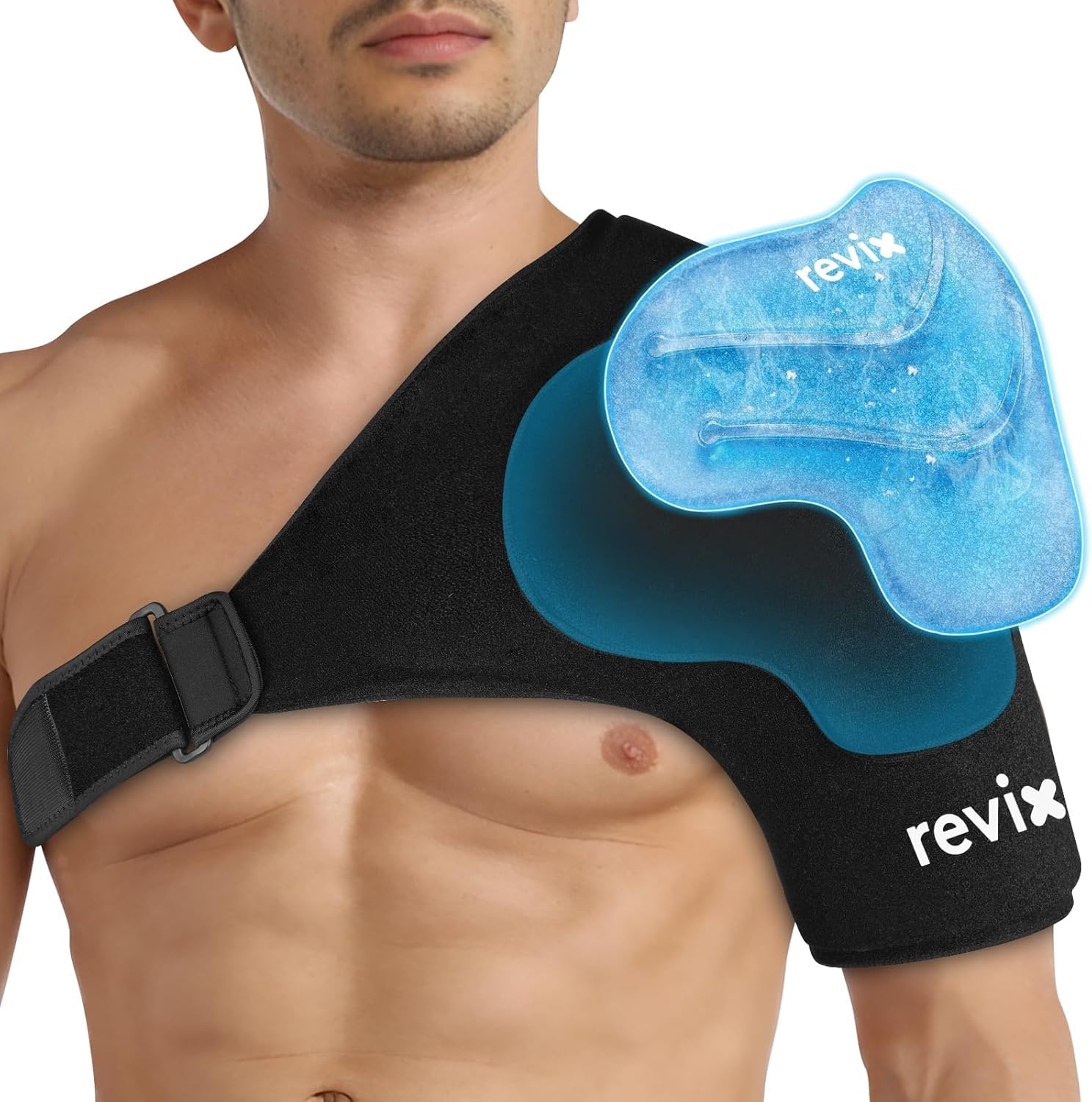 Photo 1 of ** missing ice pack**
REVIX XL Shoulder Ice Pack for Rotator Cuff and Arm, Reusable Large Cold Gel Wrap with Extra Removable Coldfocus, 30-Minute Lasting Cooling, Flexible Fit for Recovery, Workout Relief & Daily Comfort