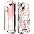 i-Blason Glitter Case for iPhone 13 (6.1 Inch) Mobile Phone Case 360 Degree Case Bumper Protective Cover [Cosmo] with Screen Protector 2021 Edition (Marble)