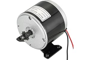 NATGAI 24V 350W Brushed Permanent Magnet Electric Motor Generator | Small Brushed Electric Scooter Motor for E-Scooter Drive Systems, E-Bike Conversion, and Wind Turbine Applications(2800RPM) (350W)