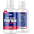 Proteinex Medical Grade Liquid Hydrolyzed Protein Max Strength - Supports Wound Healing and Doctor Recommended- No Carbs, Zero Sugars & Ready to Drink Liquid Protein Drink (Cherry, 30 Fl oz)