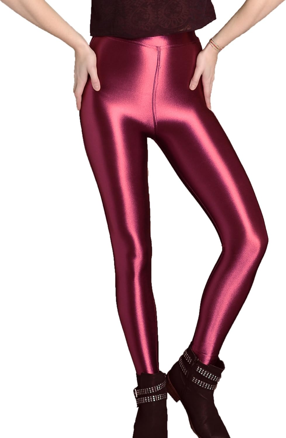 ML-Sport24 Herren Leggings Glänzend - Stretch Hose 80% Polyamid 20% Elasthan