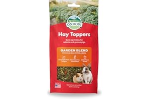 Oxbow Hay Toppers Garden Blend, Bunny Treats, Foraging Enrichment for Rabbits, Chinchillas, Guinea Pigs, and Other Small Herbivores, Timothy Hay Topper, Premium Rabbit Food Additive, 2oz