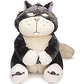 Juju Grumpy Cat Plush (26 in) - Giant Plush Stuffed Cat Plushies - Funny Stuffed Animals Plushie - Black Stuffy - Funny Plushies - Annoyed Stuffies