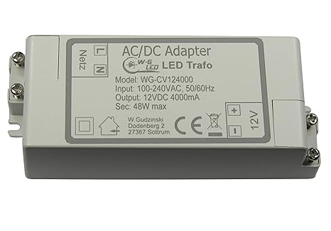 LED Trafo?12V DC?48W max?Transformator?Netzteil?4A