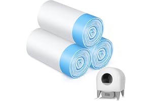 Fumoi Cat Litter Bags, 60 Pack Durable Drawstring Litter Box Liners for Automatic Cat Litter Box, Heavy-Duty,Replacement bags for M4 Self-Cleaning Litter Boxes