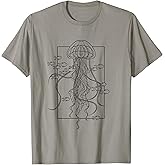 Graphic Jellyfish with Fishes in Sea T-Shirt