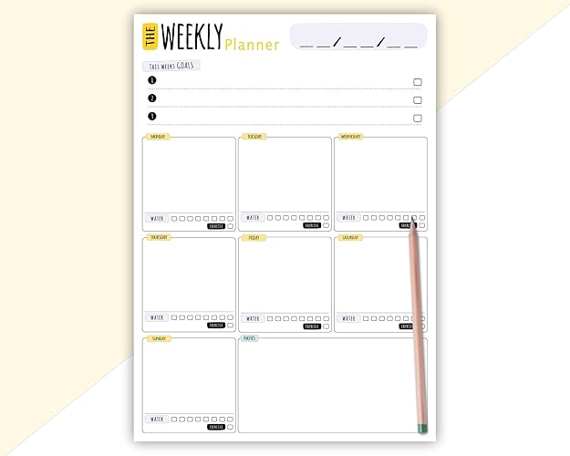 Weekly Planner Notepad Desk Pad Planner To Do List Notepad A4 or