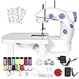 EASYBERG Mini Sewing Machine for Beginners, Dual Speed Easy Automatic Sewing Machine with Expansion Table and Sewing Tool, Suitable for Family and Travel