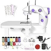 EASYBERG Mini Sewing Machine for Beginners, Dual Speed Easy Automatic Sewing Machine with Expansion Table and Sewing Tool, Suitable for Family and Travel