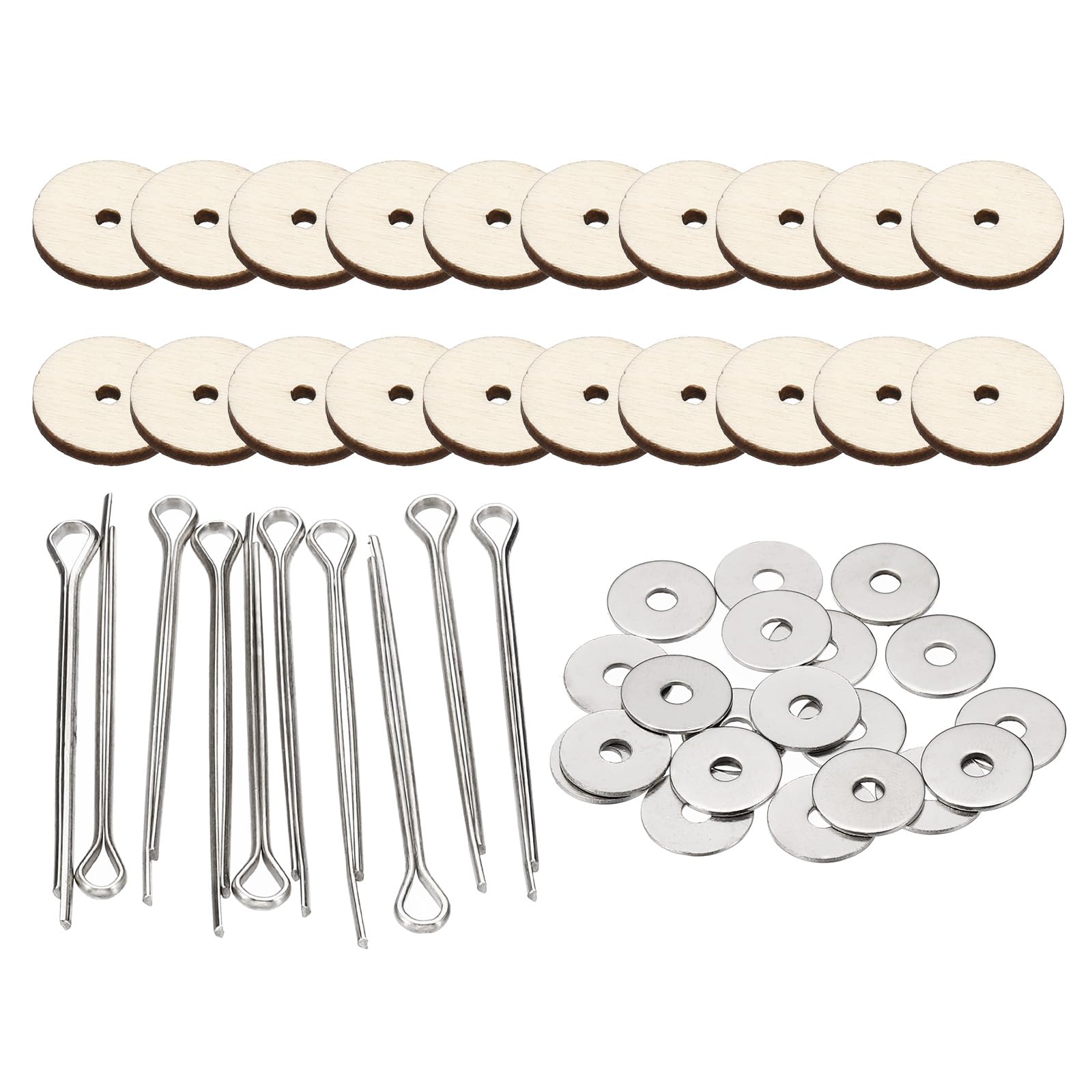 PATIKIL 16mm Doll Joints, 10 Set Removable Cotter Pin Joints Connector and Fiberboard Tray for Bear Limbs Making Head Joints DIY Crafts Accessories