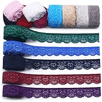 Dentelle Élastique 18 Couleurs - 1.57 Pouces De Large X 1 Yard Chaque - Pour Couture, Bandeaux, Jarretières, Mariage