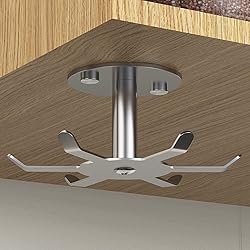 Funnacle 1pcs Under Cabinet Hooks Rotating Kitchen