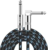 Sovvid 3M 10FT Guitar Cable 6.35mm 1/4 Inch Braided Shielded OFC 22AWG