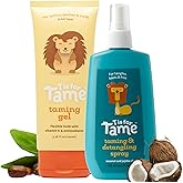 T is for Tame - Natural Conditioner Spray & Alcohol-Free Styling Hair Gel for Kids & Toddlers, All Hair Types, Made the USA - 4.2 fl & 3.38 fl oz