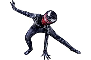 Poterloy Boy's Hero Cosplay Bodysuit Spandex Full Printed Jumpsuit with Mask 4-12 Years