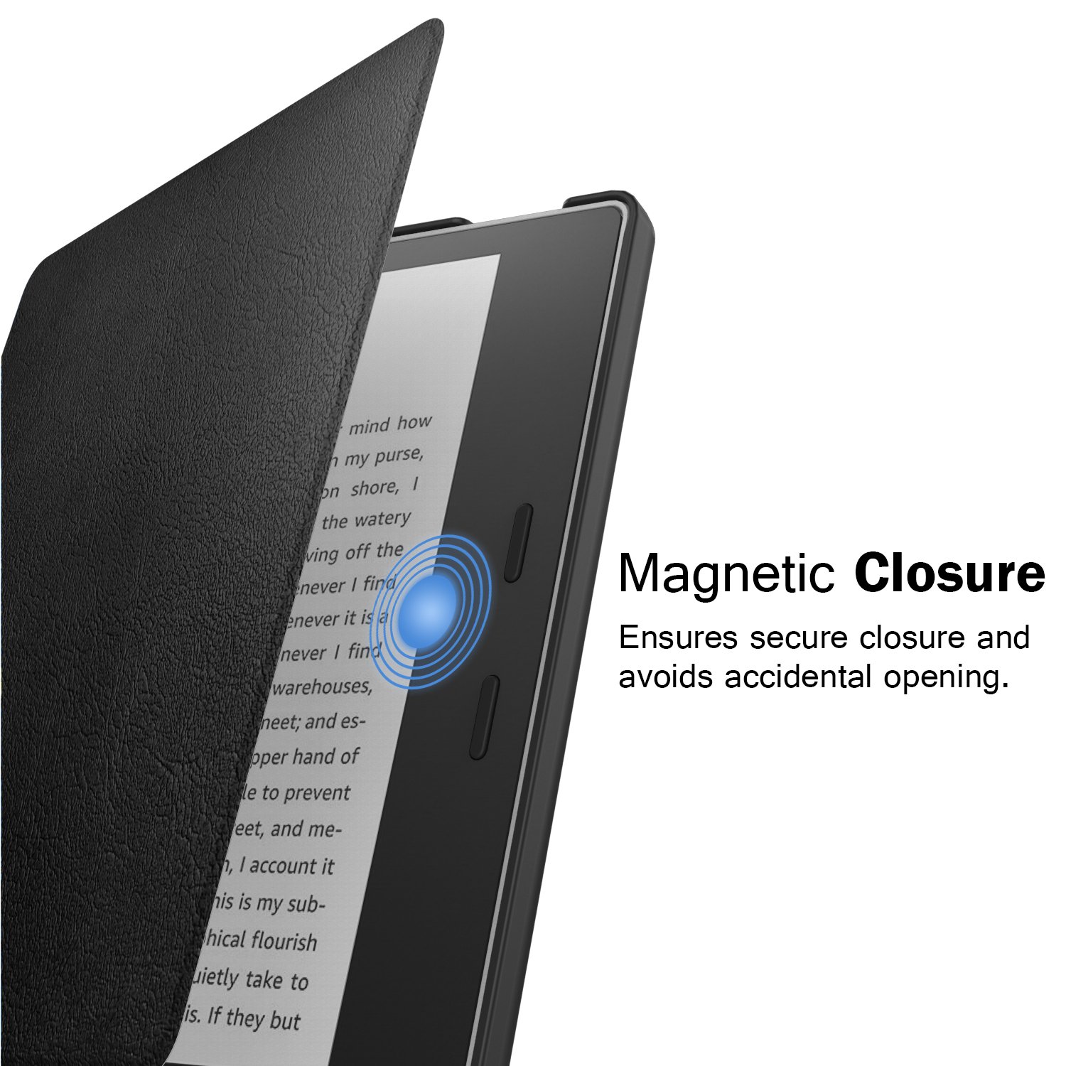 MoKo Case Fits All-New 7“ Kindle Oasis (9th and 10th Generation ONLY, 2017 and 2019 Release), Premium Ultra Lightweight Shell Cover with Auto Wake/Sleep - Black