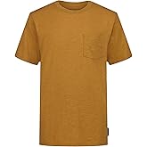 Lucky Brand Boys Short Sleeve Slub Pocket Crew Neck T-Shirt, Soft, Comfortable, Relaxed Fit