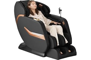 MEROUS 4D Zero Gravity Massage Chair Recliner, Easy Control Power SL-Track Shiatsu Massage Chair Full Body with Body Scan,Waist Heating,Bluetooth,Foot Rollers,32 Airbags & Extendable Footrest (Gray)