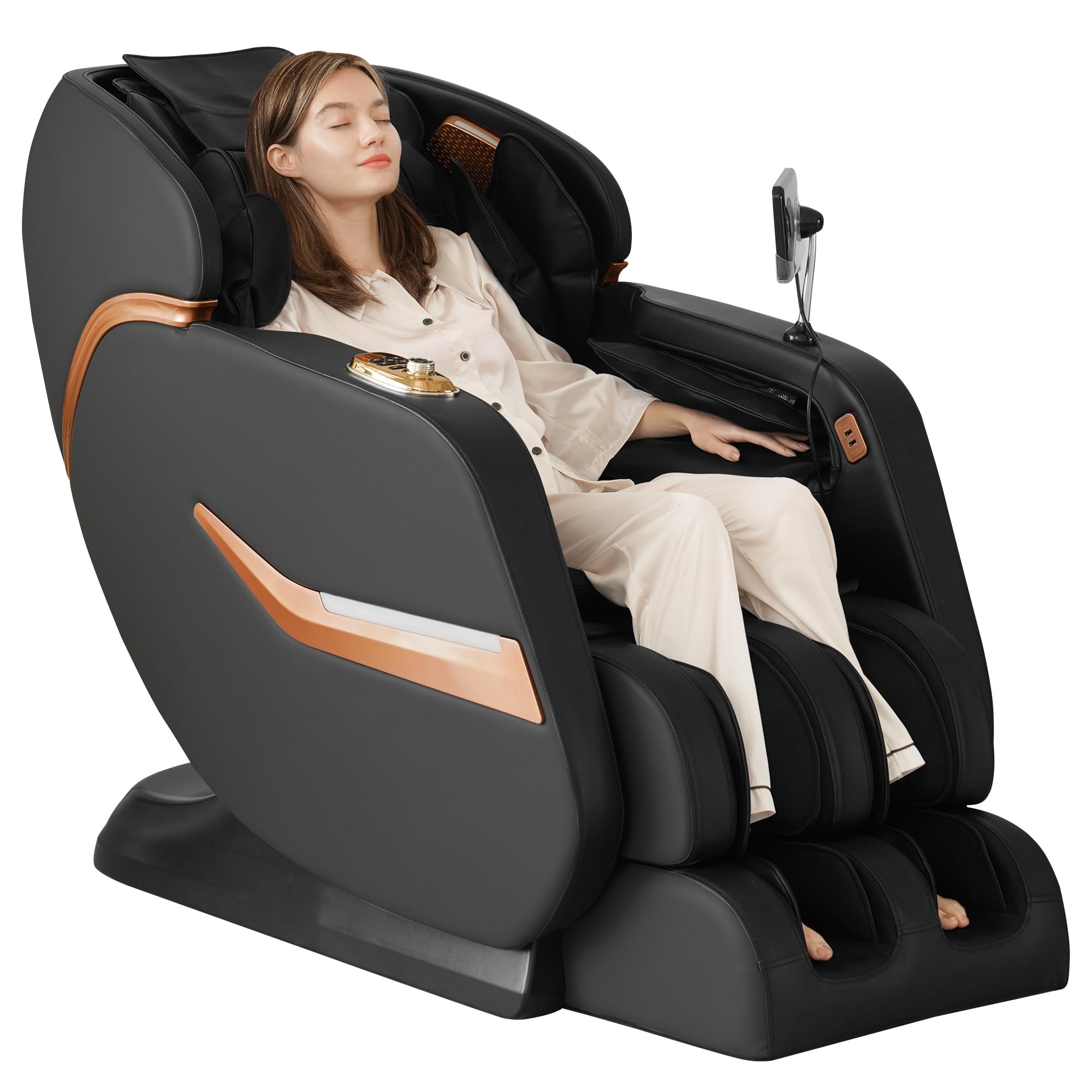 Photo 1 of MEROUS 4D Zero Gravity Massage Chair Recliner, SL-Track Shiatsu Massage Chair Full Body with Voice Control,Body Scan,Waist Heating,Bluetooth,Foot Rollers,32 Airbags&Extended Footrest (Gray)