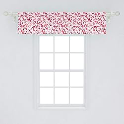 Ambesonne Love Window Valance, Abstract Sentimental