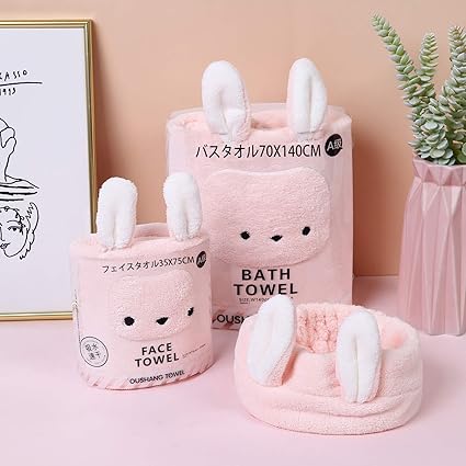 Amazon フェイスタオル バスタオル 洗顔ヘアバンド入り サンゴフリース製 柔らかい 誕生日 母の日 記念日 先生の日 バレンタインデー 昇進 転居など最適としてのプレゼント 女性お子さんになど適切 絶妙なギフト包装が付属しています フェイスタオル ホーム