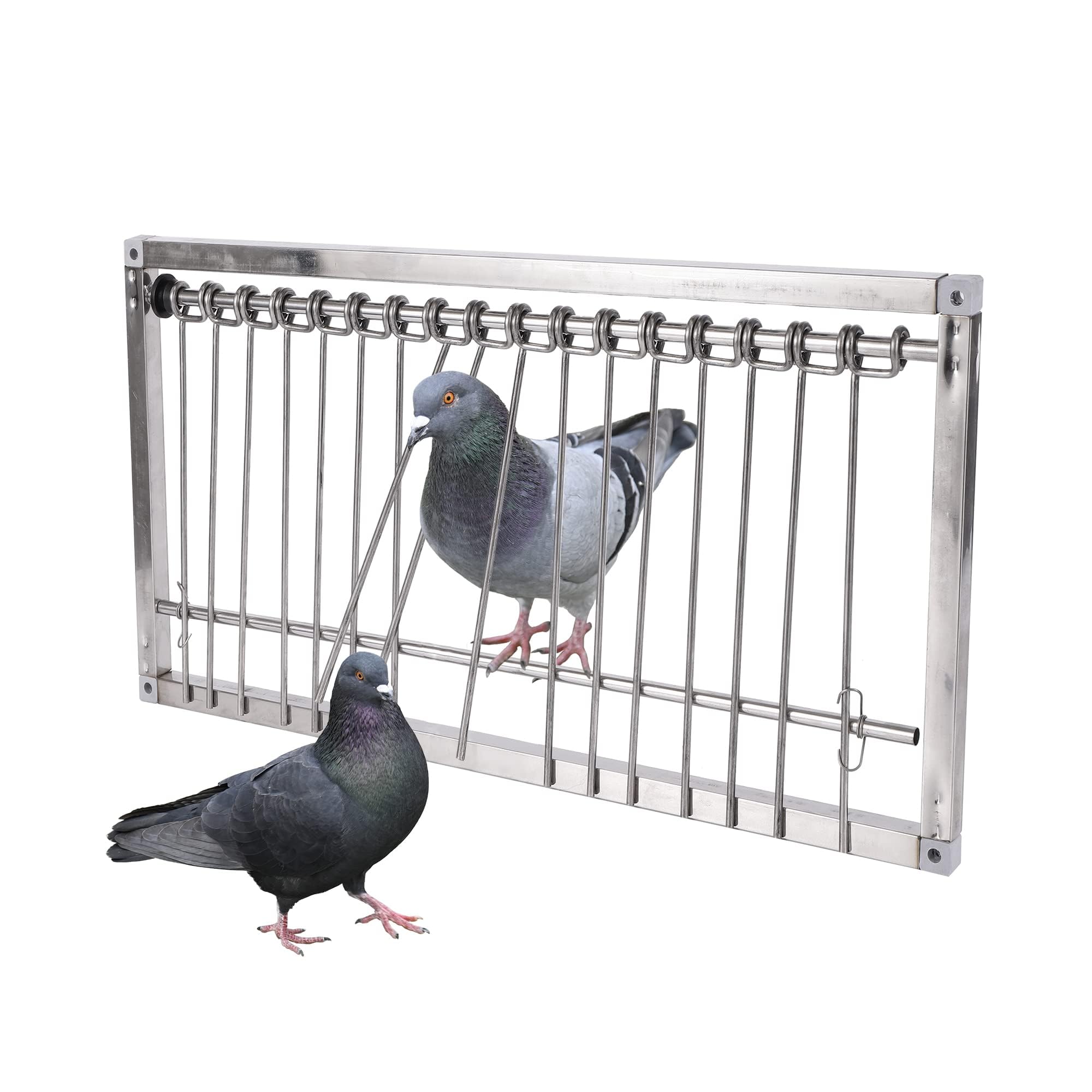 Photo 1 of 1PC Pigeon Trap Door Stainless Steel Entrance Trap Suitable for Quail Poultry Birds (50 * 26 cm)
