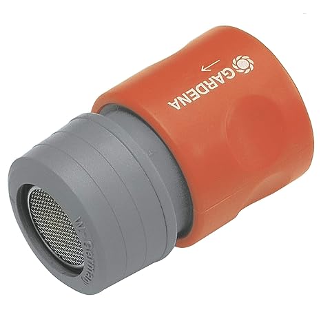 GARDENA Perlstrahl-Adapter: Perlator für spritzfreies Wasser am Wasserhahn, zum Aufstecken auf den GARDENA Hahnverbinder, für