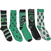 Hyp Harry Potter Hogwarts Slytherin House Crew Socks 5 Pair Pack