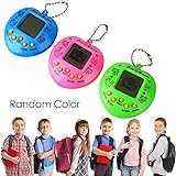 Halffle Mini Child Tamagotchi Electronic Virtual Cyber Tiny Pet Toy Game Machine,Electronic Pet Game Machine for Kids 1 Pcs Random Color (Heart Type)