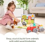 Melissa & Doug Blockables Farm Snap And Play 56 Pcs Wooden Building Set view 3