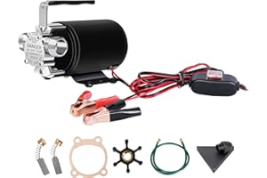 Smartbot 12 Volt 330 GPH Utility Transfer Pump - Portable Water Pump with suction hose kit, for Efficient Water Removal in Aquariums, Pools, RVs, and More