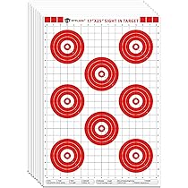 Atflbox Silhouette Paper Targets - 17x25 Inch High-Vis Shooting Targets For Pistol, Rifle & Airgun Practice