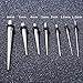 14PCS Surgical Stainless Steel Ear Tapers Stretching Kits Plugs 16G-2G Taper Kit with Silicone O-Ring