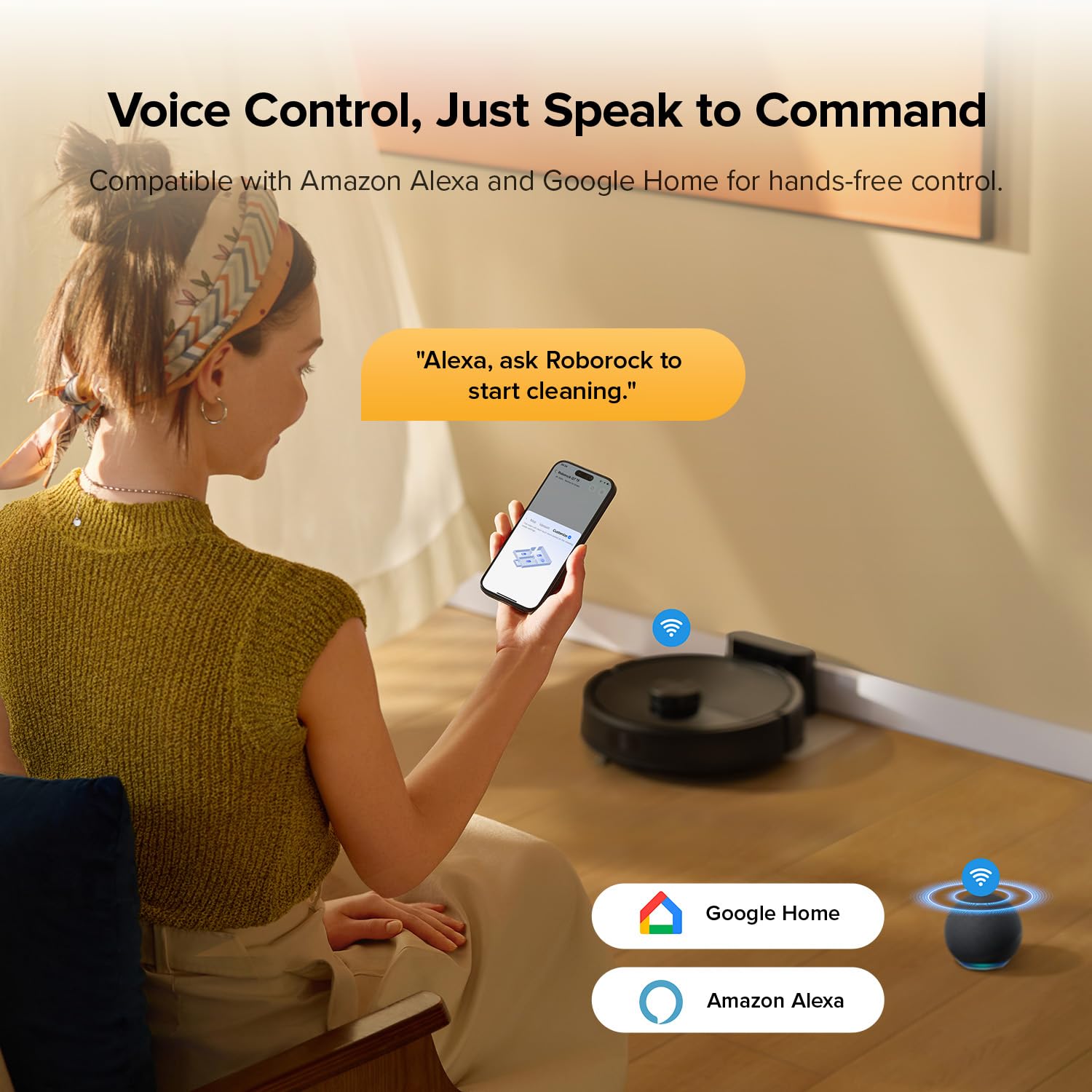 roborock Q7 M5 Robot Aspirador y Trapeador Combo, Succión HyperForce 10,000Pa, Aspirador Robótico, Sistema Dual Anti-Enredos, Trapeador Controlado por APP, Navegación LiDAR, para Pelo de Mascotas y Alfombras, Negro