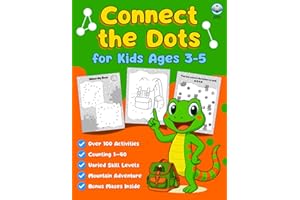 Connect the Dots for Kids Ages 3-5: Preschool Puzzle Workbook for Children With Number Learning Activities: Perfect for Travel by Car, Plane, Train, ... Summer Road Trips for Pre K and Kindergarten