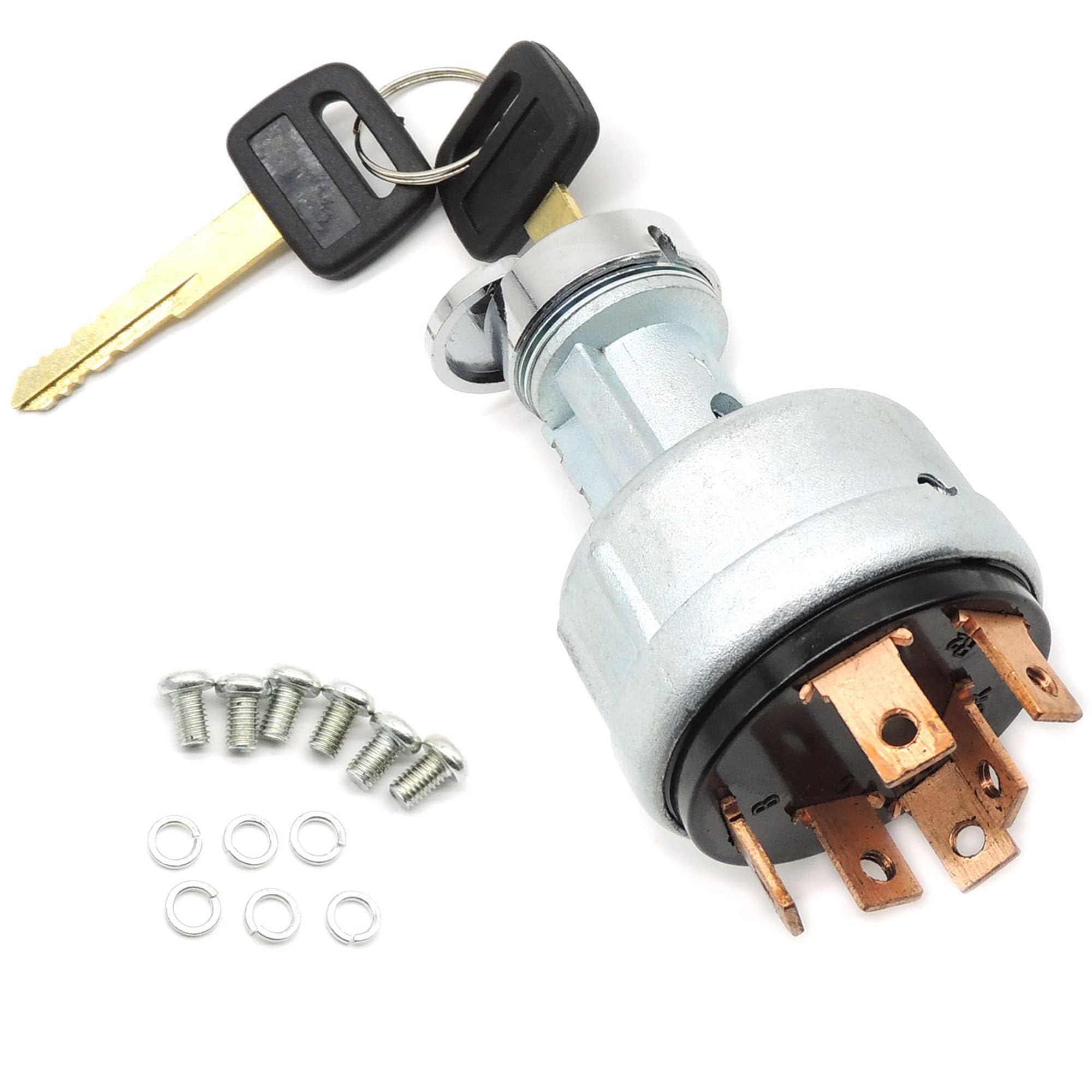 Photo 1 of **MISSING INSTALLATION HARDWARE**HiSport Ignition Starter Key Switch Compatible with Komatsu PC200-1 PC200-2 PC200-3 PC200-5 PC200-6 PC200-7,Komatsu Mobile Crusher BR300S-1B BR300S-2-M1 BR380JG-1 BR380JG-1E0 CD110R-2#22B-06-11910