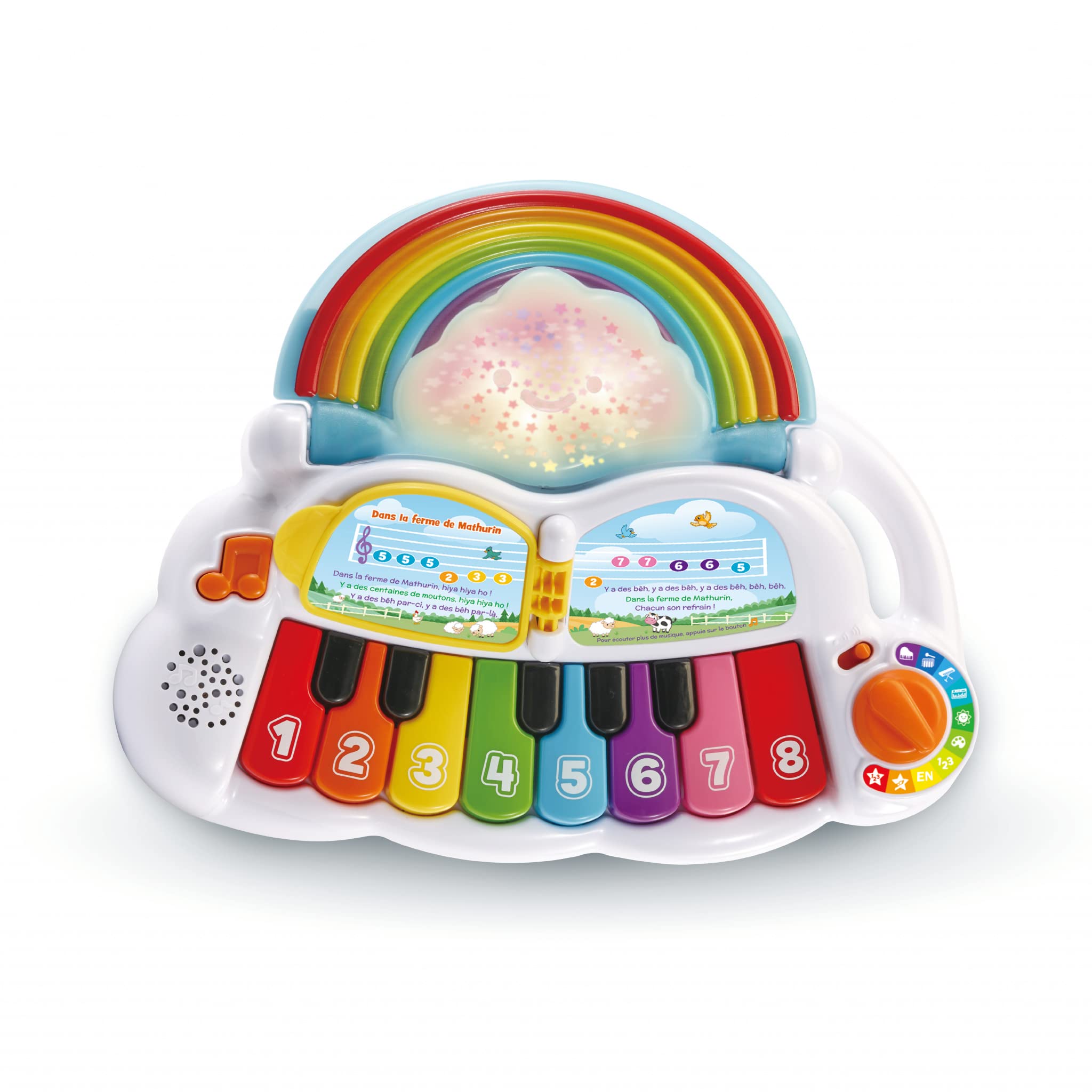 VTech - Piano Rainbow Lumi Magic - Baby Piano Toy / 1-3 Years - French Version