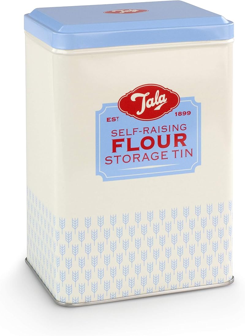 Tala Originals Self Raising Flour Storage Tin Blue 12x9.5x19 cm
