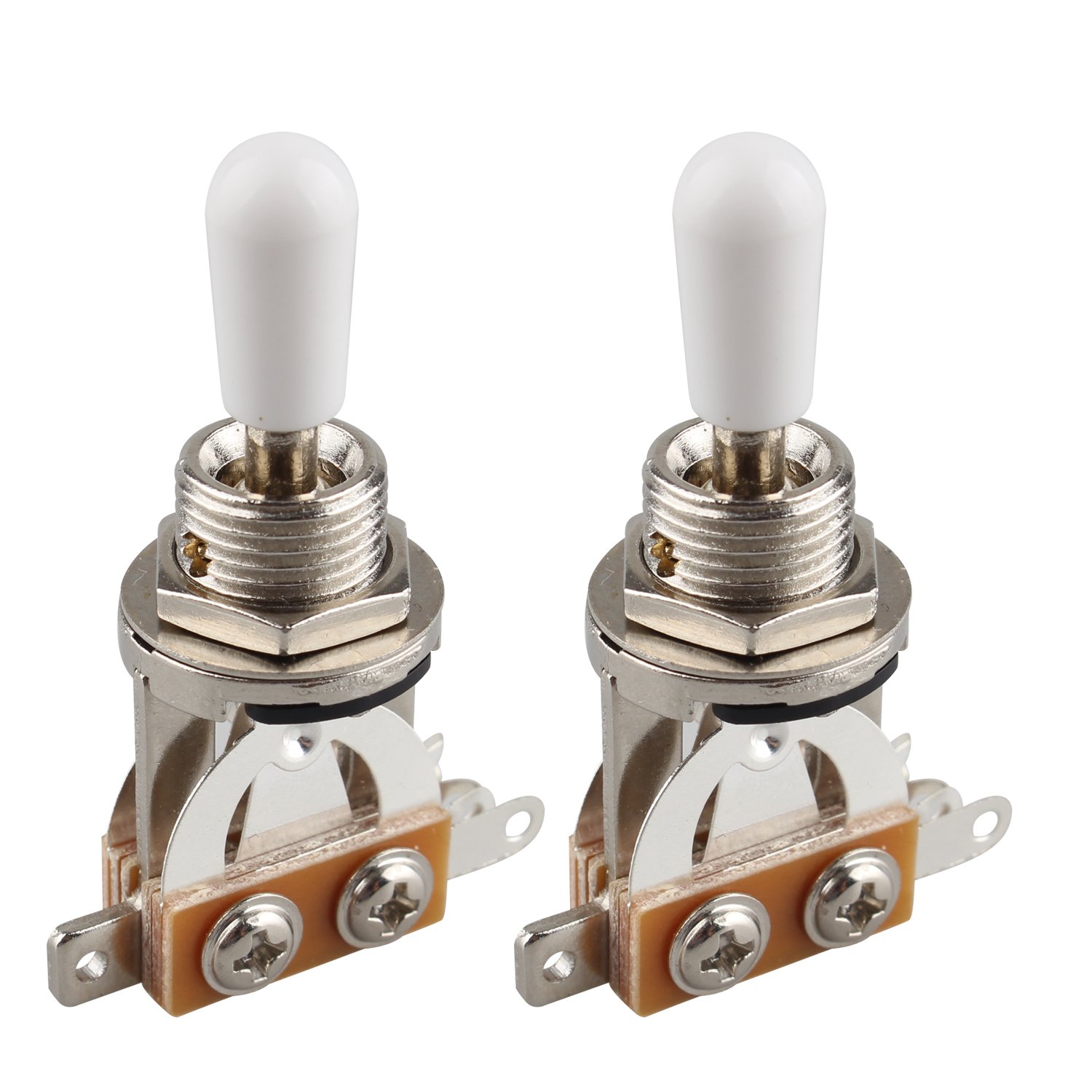 2pcs Guitar 3 Way Toggle Switch Pickup Selector Short Straight Switch