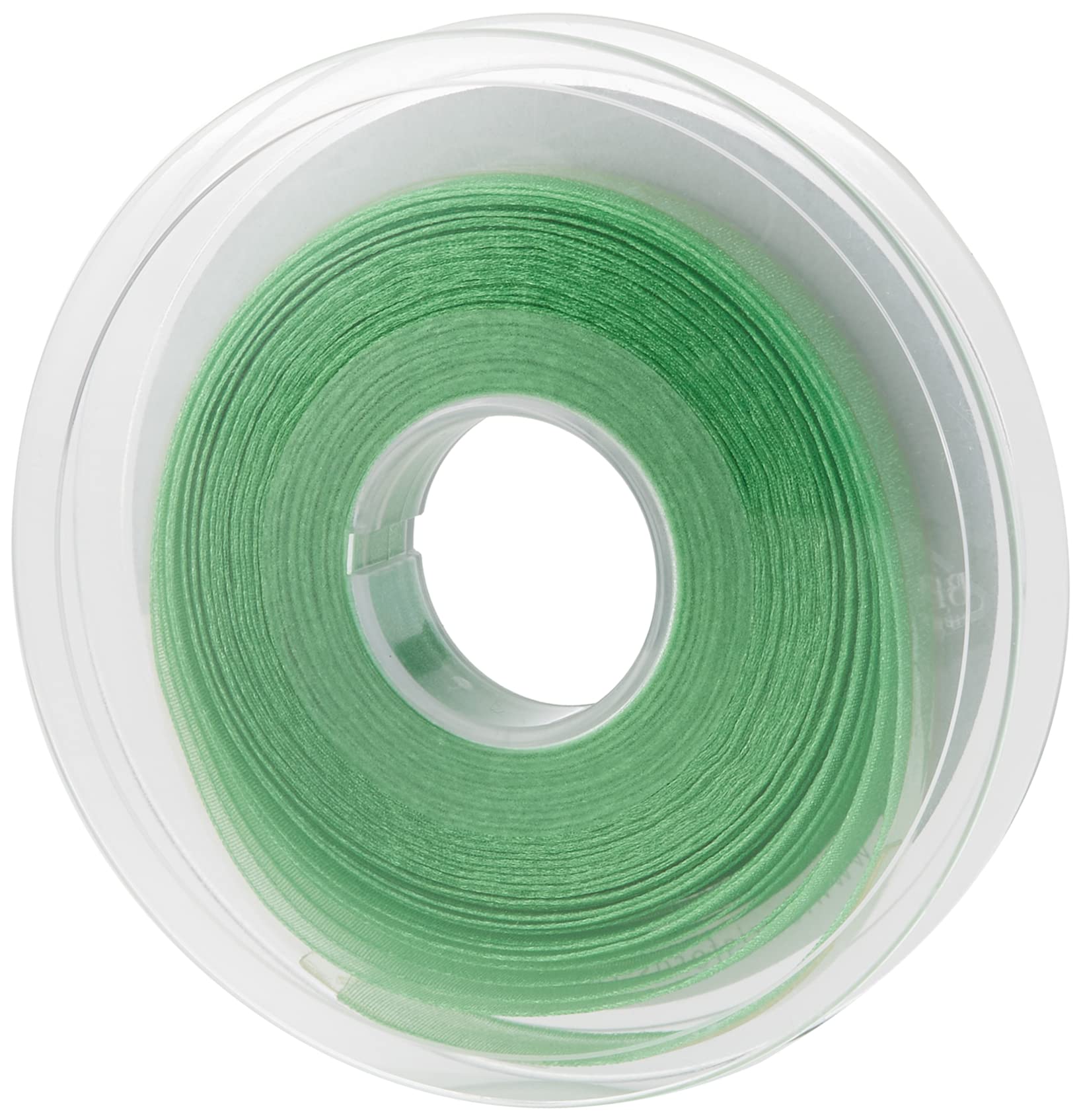 Berisfords Super Sheer Ribbon, Green : Meadow, 10 mm Width, 25 metre Length