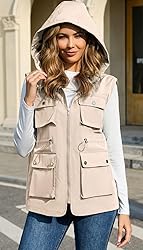 PESION Womens Utility Vest Lightweight Windproof