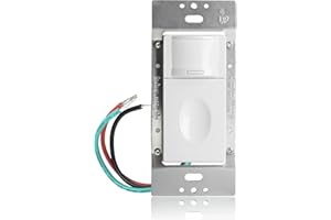 RAYZEEK Motion Sensor Light Switch, 5A, Single Pole, No Neutral Wire, Need Grounding Wire, OCC & VAC & Manual Selectable, PIR Infrared Motion Activated Wall Switch, UL Listed, Wall Plate Included