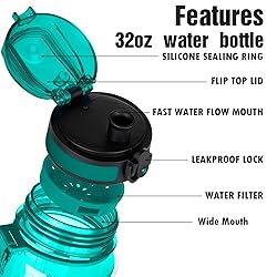 OLDLEY Water Bottles, 32oz Motivational Sports