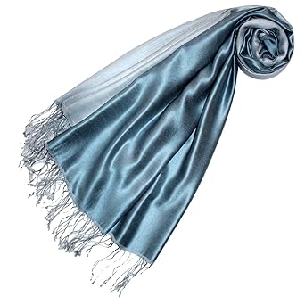 Lorenzo Cana Luxus Damen Pashmina Wendeschal 70% Seide 30% Viskose Schaltuch 70 x 190 cm zweifarbig Schal Stola wendbar Doubl