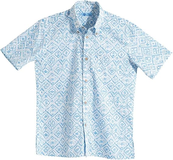 Amazon Co Jp Majun マジュン 国産シャツ かりゆしウェア アロハシャツ 結婚式 メンズ 半袖シャツ ボタンダウン 海はづき 服 ファッション小物