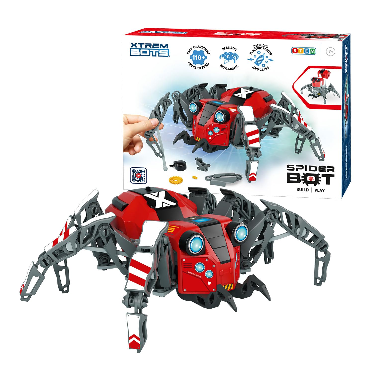 Xtrem Bots - Robotics Workshop | Robot for Kids | Kit 12 Robots in 1 | Robot Kids 8 Years old | Robotics for Children 10 Years old (Spider Bot)