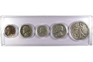 1947 Year Set 5 Coins in Circulated or Better Condition Gift Set | Collectible 5-Coin Set: Year Set, 1947, Ci…