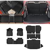 Thinzyou Floor Mats Compatible with 2023 2024 2025 2026 Honda CRV Cargo Mats Liner TPE Back Seat Cover Trunk Mats Fuel 2024 CR-V Accessories Non-Hybrid (Lower Deck, Trunk Mat+Backrest Mats+Floor Mats)