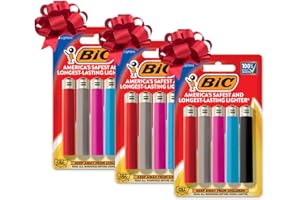 BIC Maxi Pocket Lighters, Reliable Candle Lighters for Holiday Festivities, Assorted Colors, 15-Pack (Colors May Vary)
