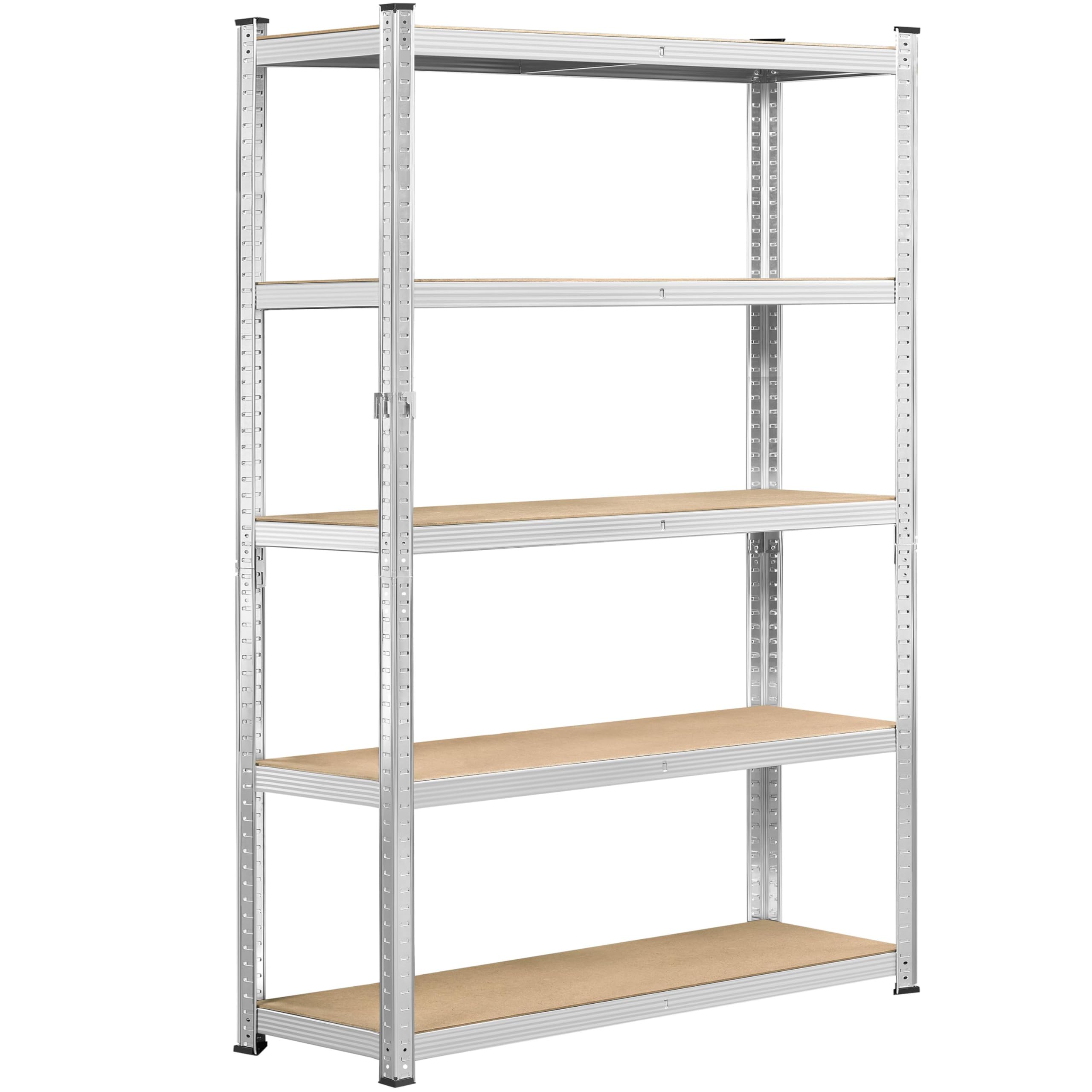 Photo 1 of **MISSING PARTS***Yaheetech Storage Shelves, 5 Tier Heavy Duty Adjustable Metal Shelving Unit, Industrial Utility Rack for Garage Warehouse Pantry Closet (35.5 W× 12 D × 71 H Inches, Silver)